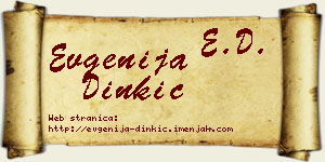Evgenija Dinkić vizit kartica